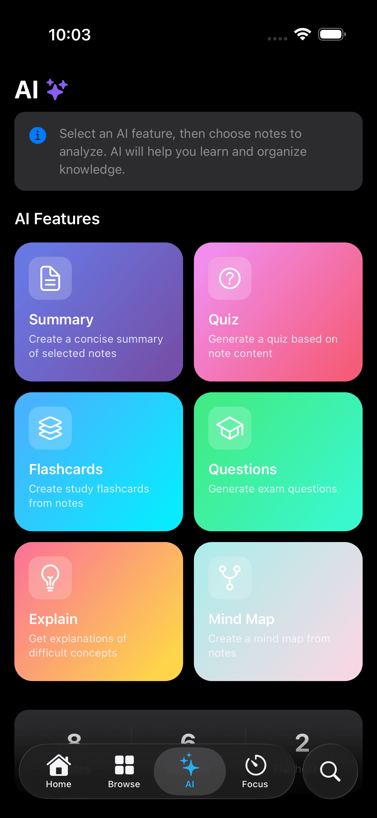 AI Assistant - Dark mode